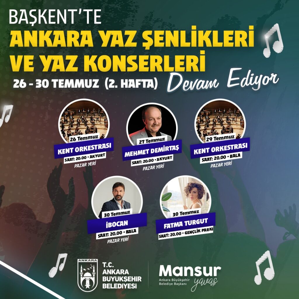Ankara Yaz Senlikleri ve Konserleri ozelkalem.com .tr
